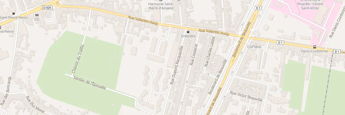 Plan du 77 Rue Dupont Bacqueville à Amiens
