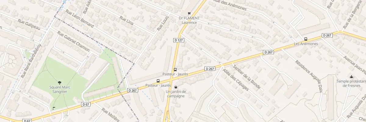 Plan du 93 Bd Pasteur à Fresnes