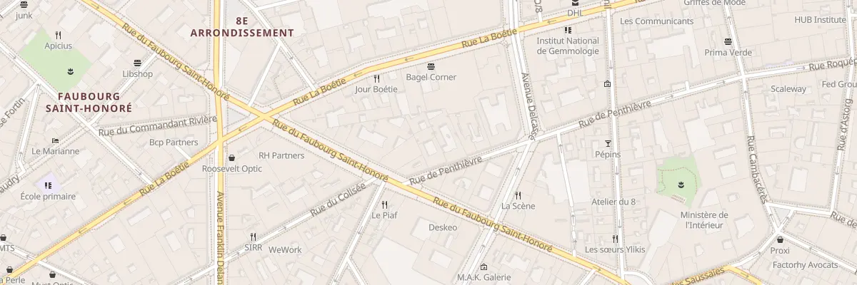Plan du 36 Rue de Penthièvre à Paris 8e Arrondissement