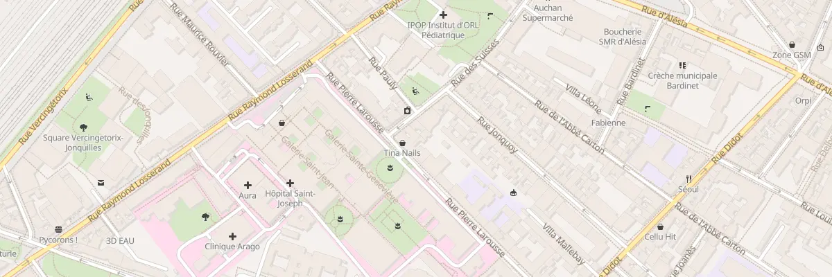 Plan du 23 Rue des Suisses à Paris 14e Arrondissement