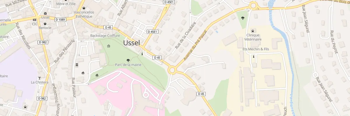 Plan du 23 Av Marmontel à Ussel