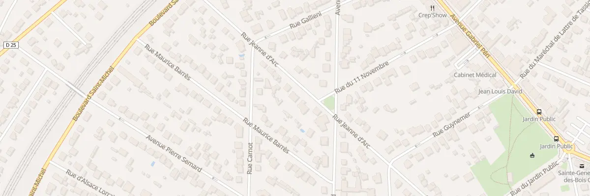 Plan du 26 Rue Jeanne d’Arc à Sainte-Geneviève-des-Bois