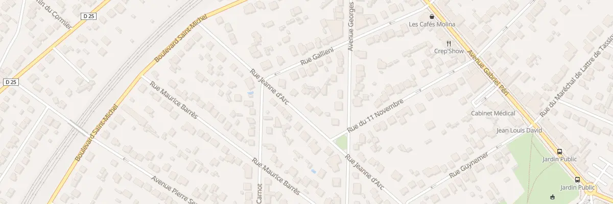 Plan du 19 Rue Jeanne d’Arc à Sainte-Geneviève-des-Bois