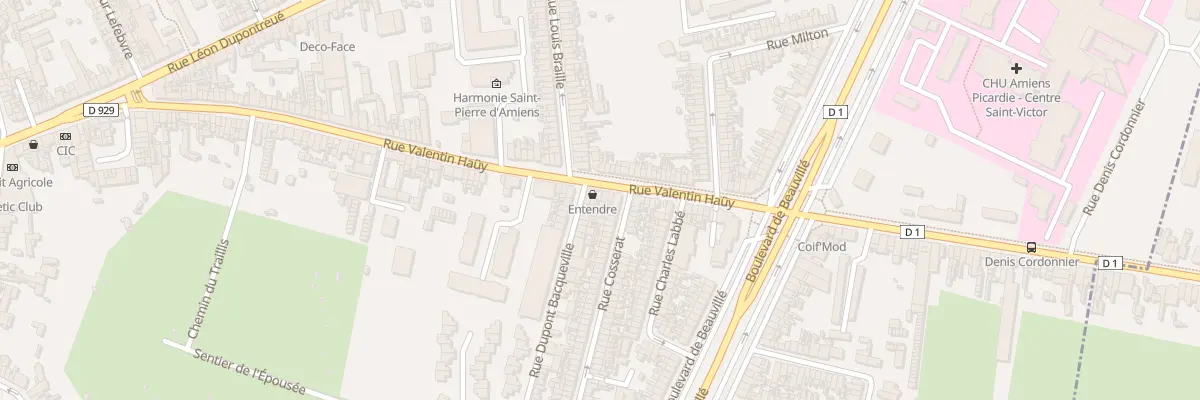 Plan du 142 Rue Valentin Haüy à Amiens
