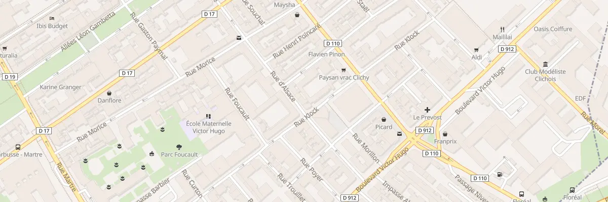Plan du 12 Rue d’Alsace à Clichy