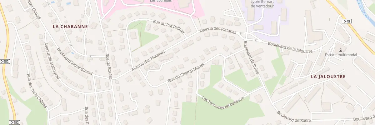 Plan du 11 Rue du Champ Martel à Ussel