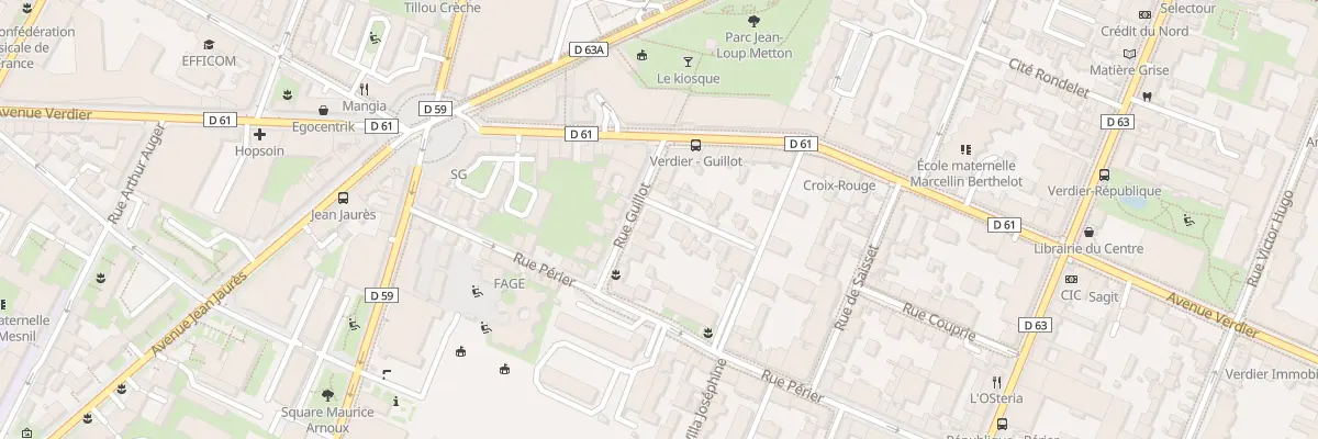 Plan du 7 Rue Guillot à Montrouge