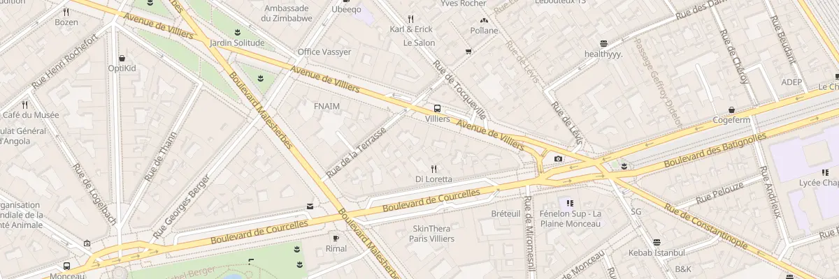 Plan du 15 Av de Villiers à Paris 17e Arrondissement