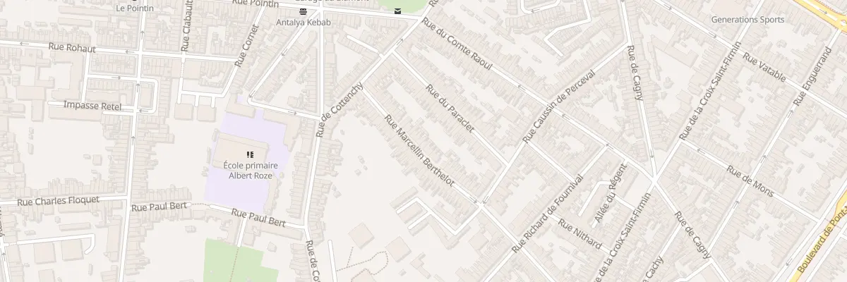 Plan du 27 Rue Marcellin Berthelot à Amiens