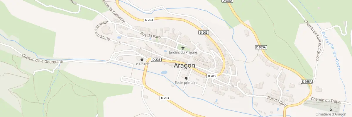 Plan du 70 Le Village à Aragon