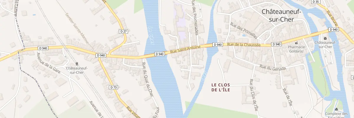 Plan du 4 Rue Saint - Antoine à Châteauneuf-sur-Cher