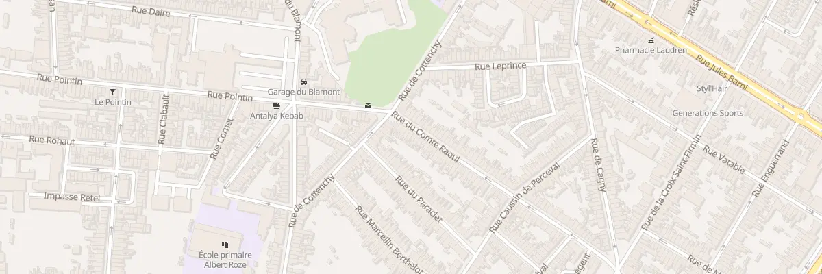 Plan du 12 Rue du Comte Raoul à Amiens