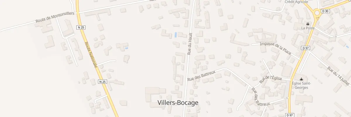 Plan du 14 Rue du Hauit à Villers-Bocage