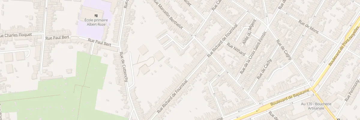 Plan du 74 Rue Richard de Fournival à Amiens