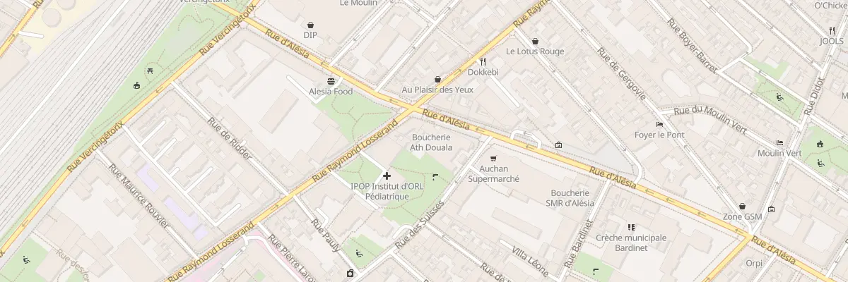 Plan du 205 Rue d’Alésia à Paris 14e Arrondissement