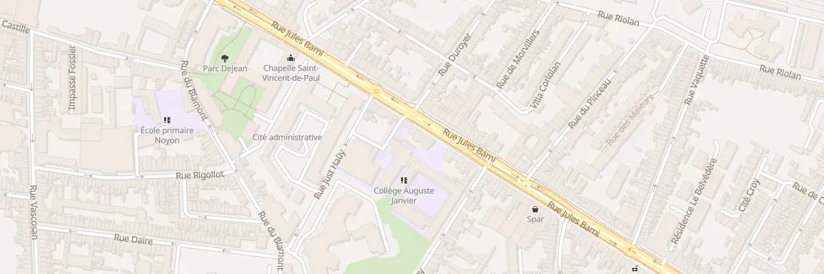 Plan du 66 Rue Jules Barni à Amiens