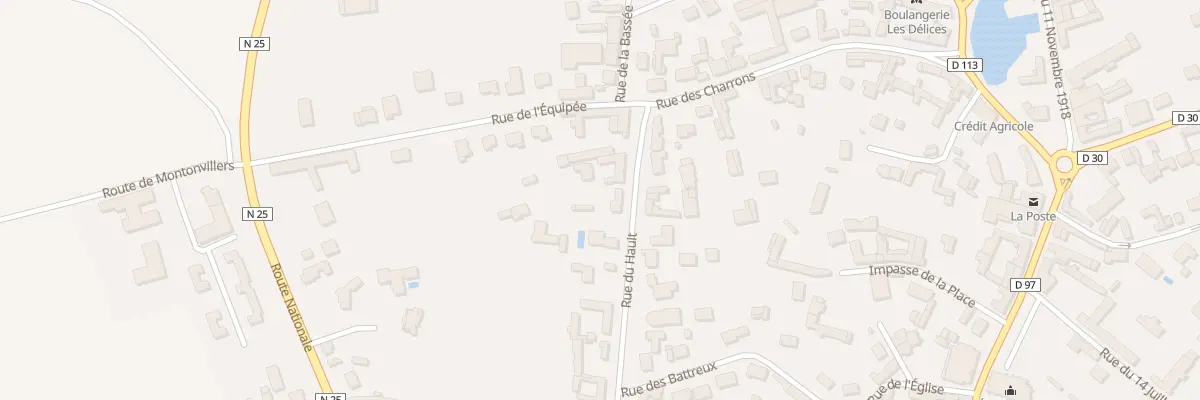 Plan du 6 Rue du Hauit à Villers-Bocage