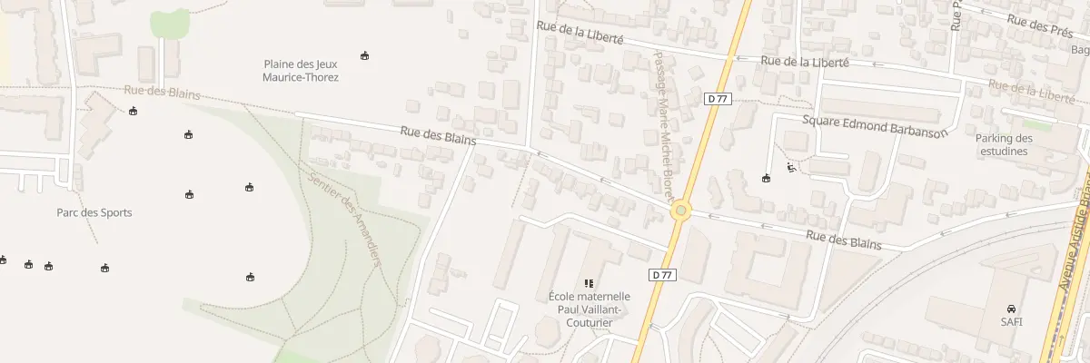 Plan du 102 Rue des Blains à Bagneux
