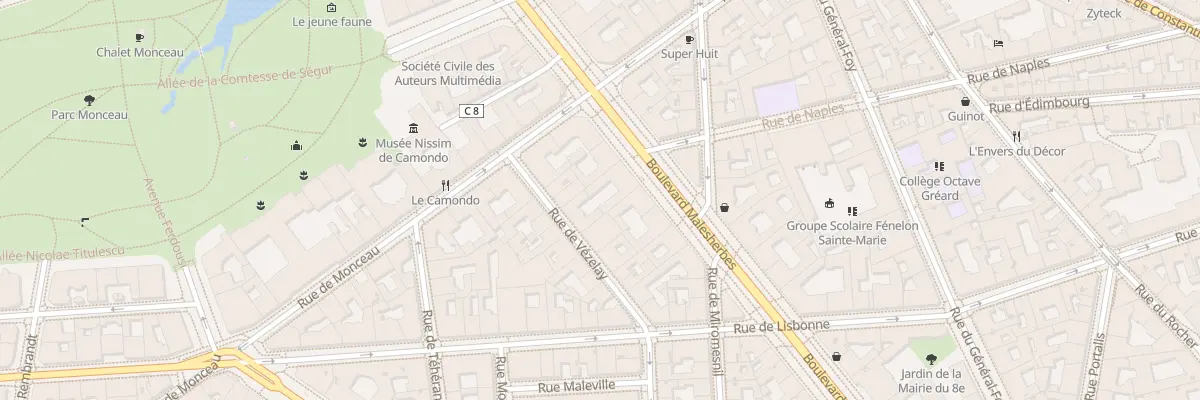 Plan du 97 Bd Malesherbes à Paris 8e Arrondissement