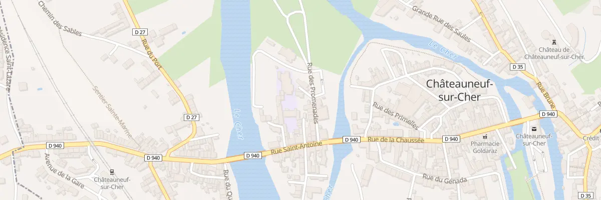 Plan du 11 Rue des Promenades à Châteauneuf-sur-Cher
