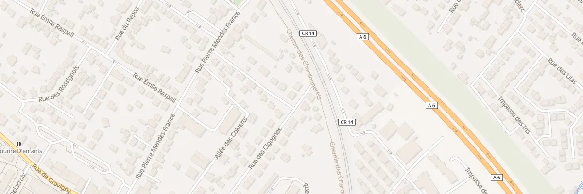 Plan du 1 Rue des Cognettes à Chilly-Mazarin