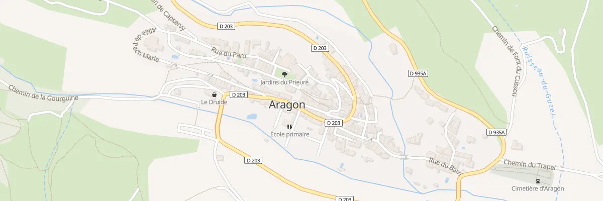 Plan du 95 Le Village à Aragon