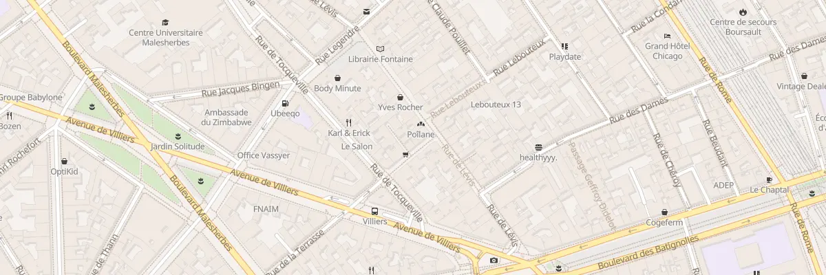 Plan du 23 Rue de la Terrasse à Paris 17e Arrondissement