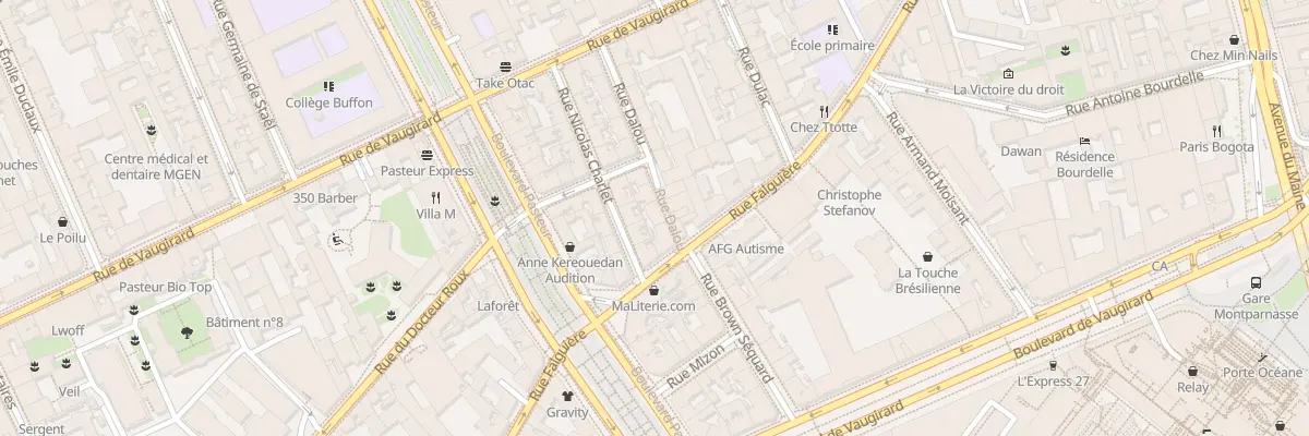 Plan du 16 Rue Dalou à Paris 15e Arrondissement