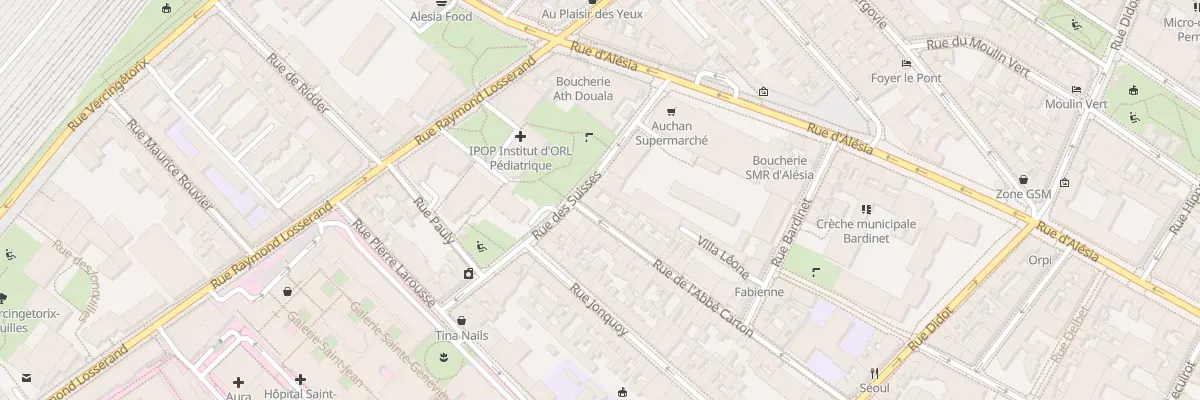 Plan du 5 Rue des Suisses à Paris 14e Arrondissement