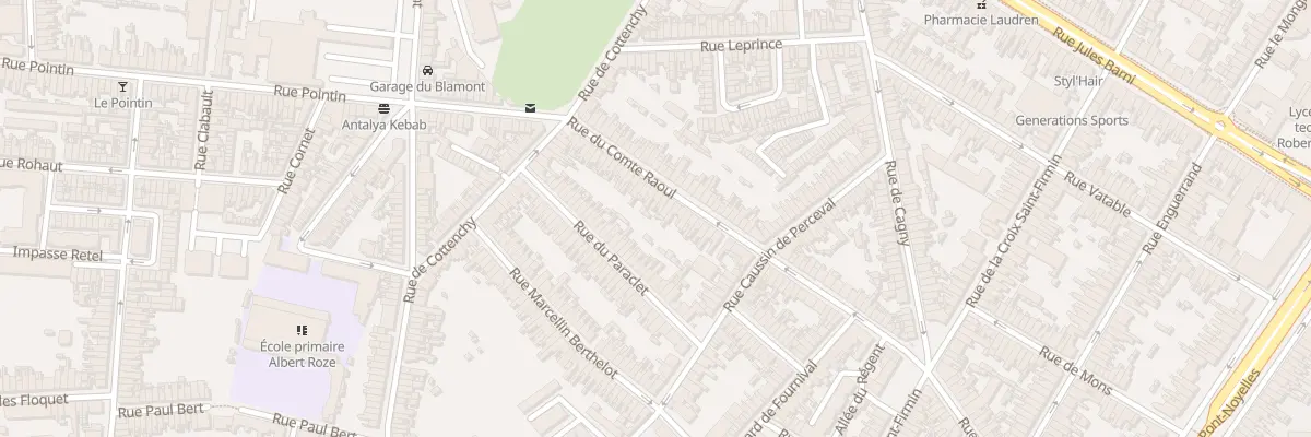 Plan du 36 Rue du Comte Raoul à Amiens