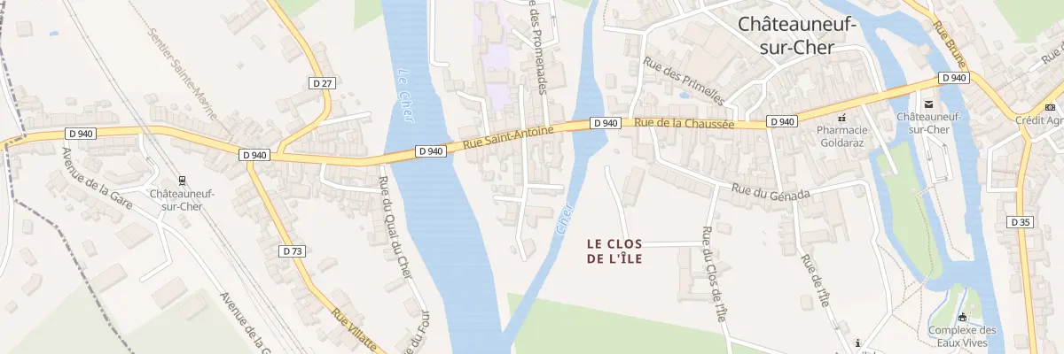 Plan du 3 Rue des Chapons à Châteauneuf-sur-Cher
