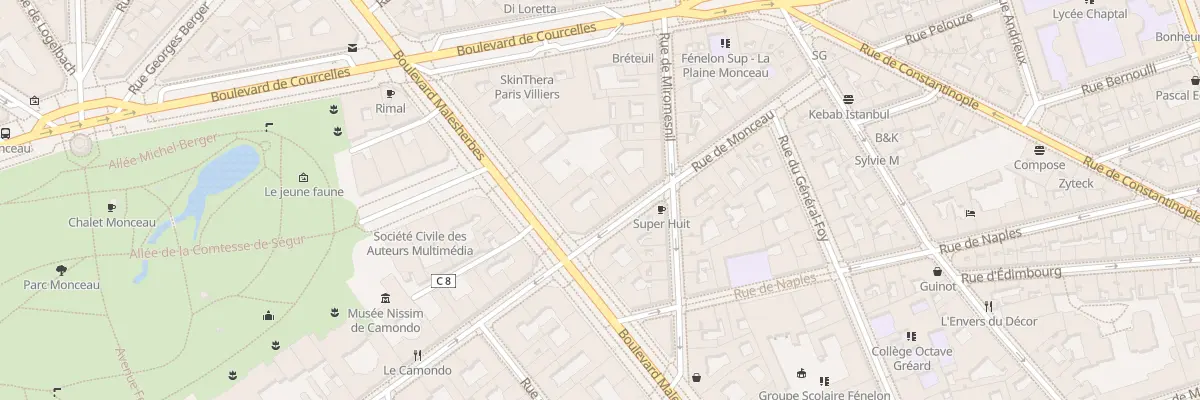 Plan du 77 Rue de Monceau à Paris 8e Arrondissement