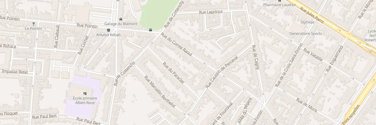 Plan du 38 Rue du Comte Raoul à Amiens