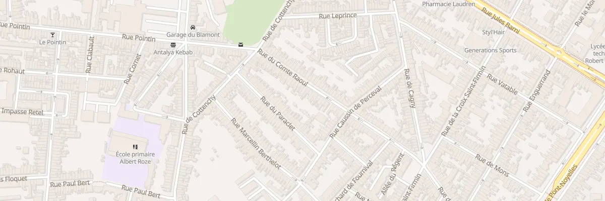 Plan du 40 Rue du Comte Raoul à Amiens