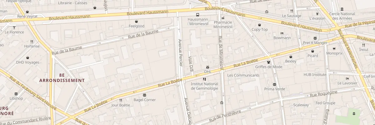 Plan du 6 Av Percier à Paris 8e Arrondissement