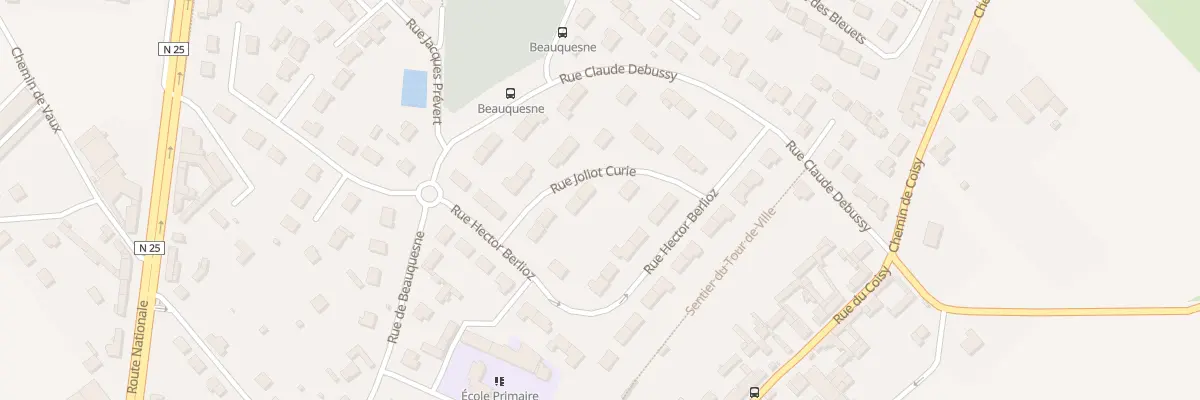 Plan du 8 Rue Joliot Curie à Poulainville