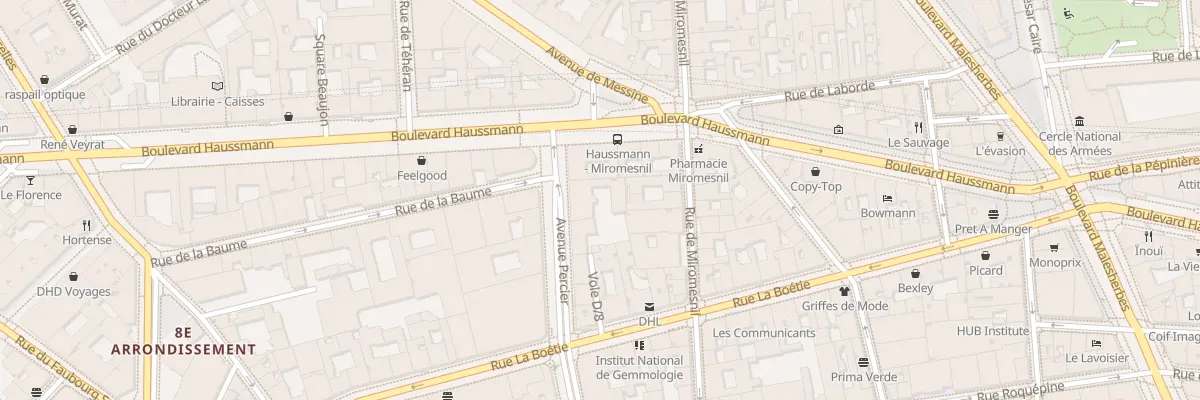 Plan du 10 Av Percier à Paris 8e Arrondissement