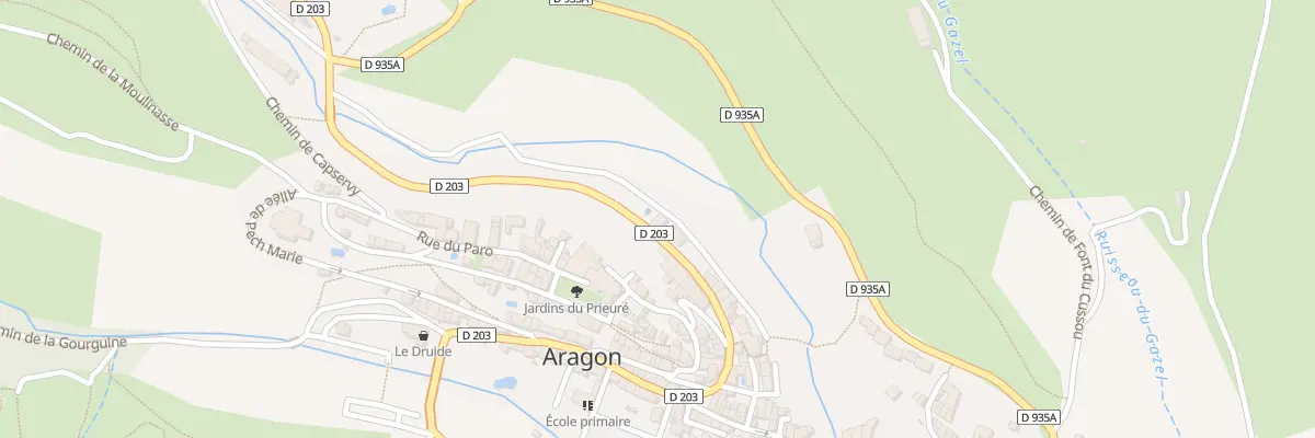Plan du 50 Le Village à Aragon