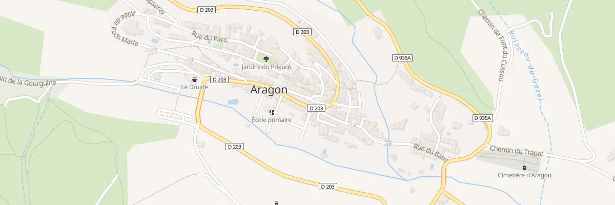 Plan du 99 Le Village à Aragon