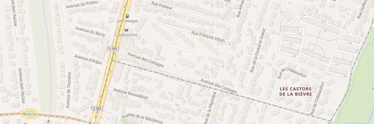 Plan du 25 Av des Cottages à Bourg-la-Reine