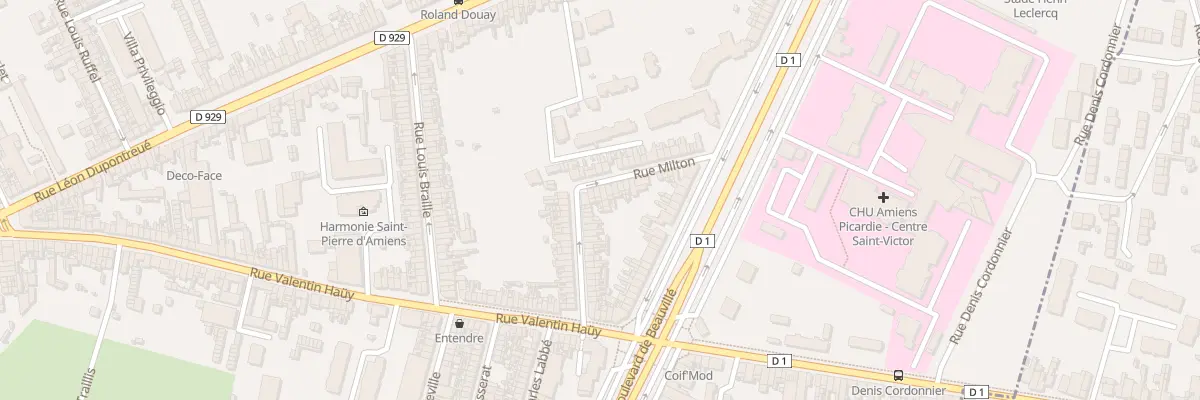 Plan du 40 Rue Milton à Amiens