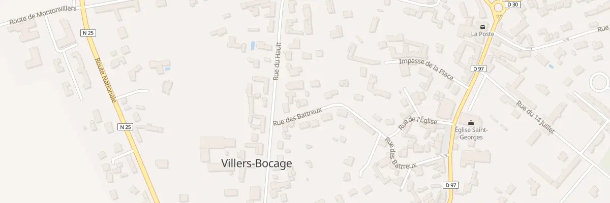 Plan du 14 Rue des Battreux à Villers-Bocage