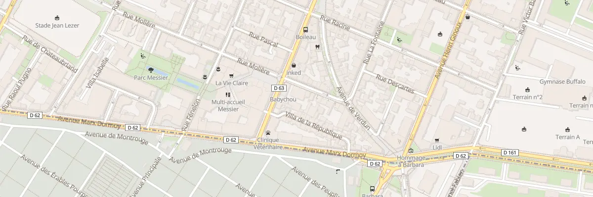 Plan du 13 Rue Molière à Montrouge