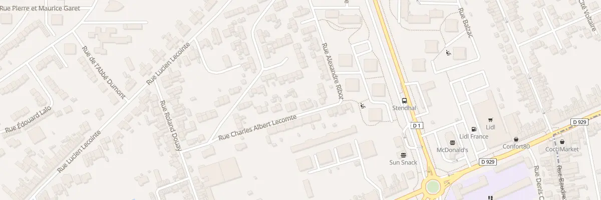Plan du 15 Rue Charles Albert Lecomte à Amiens