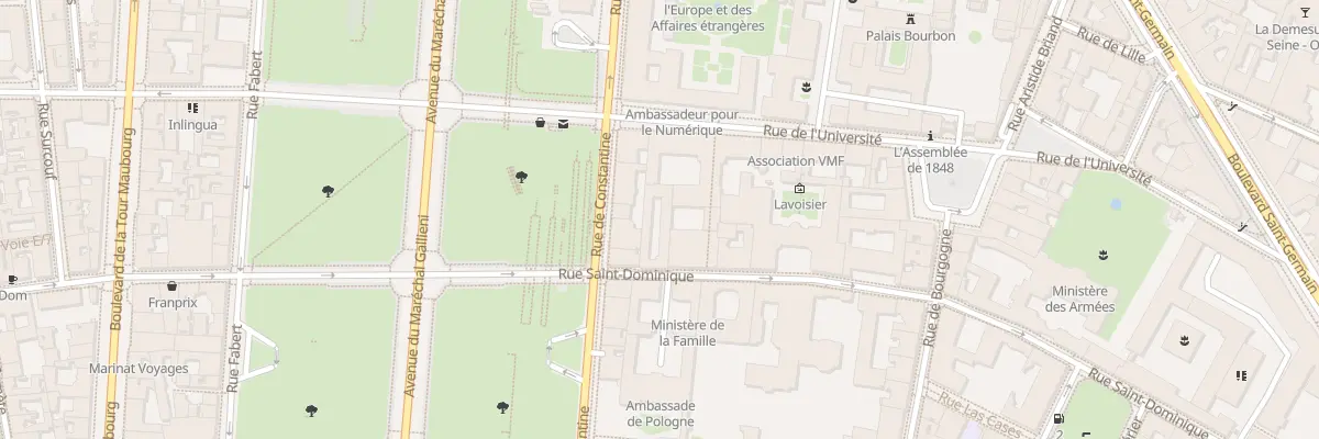 Plan du 34 Rue Saint-Dominique à Paris 7e Arrondissement