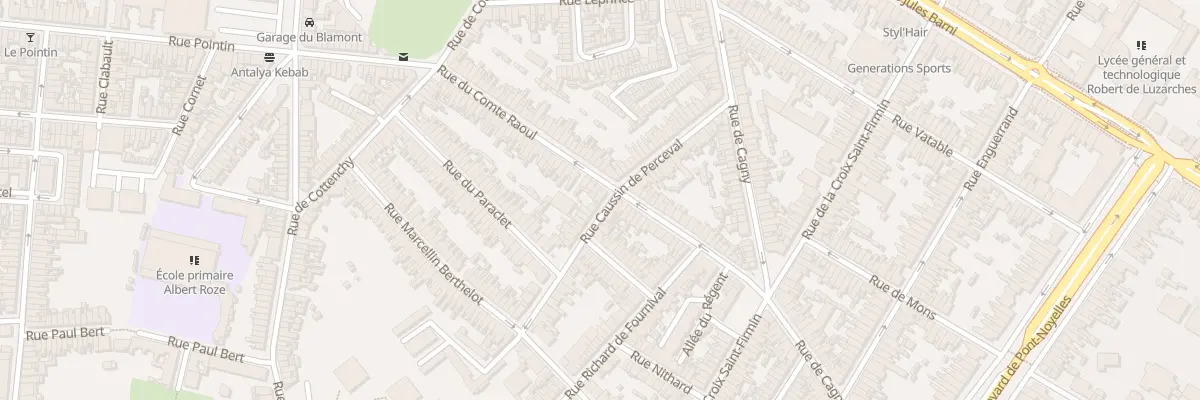 Plan du 66 Rue du Comte Raoul à Amiens