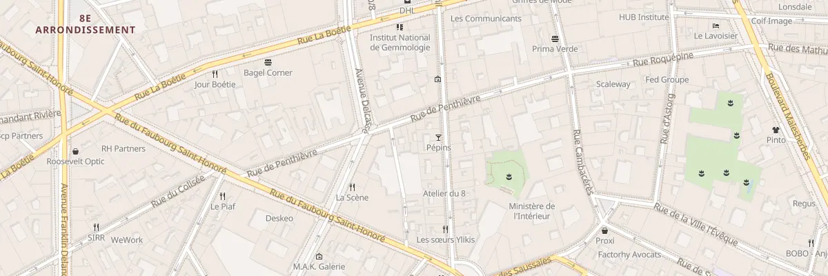 Plan du 25 Rue de Penthièvre à Paris 8e Arrondissement