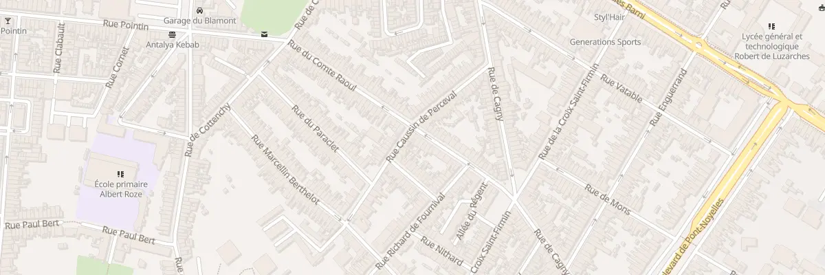 Plan du 33B Rue Caussin de Perceval à Amiens