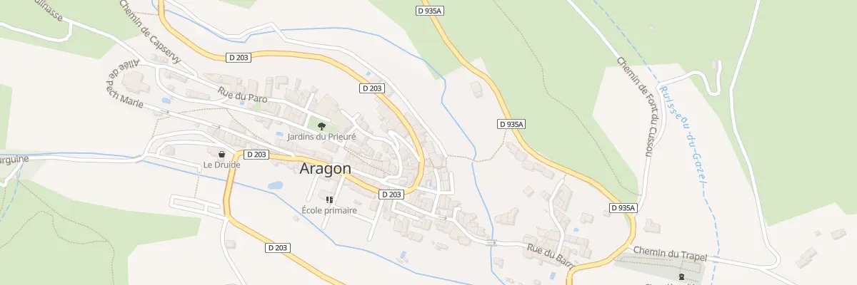 Plan du 47 Le Village à Aragon