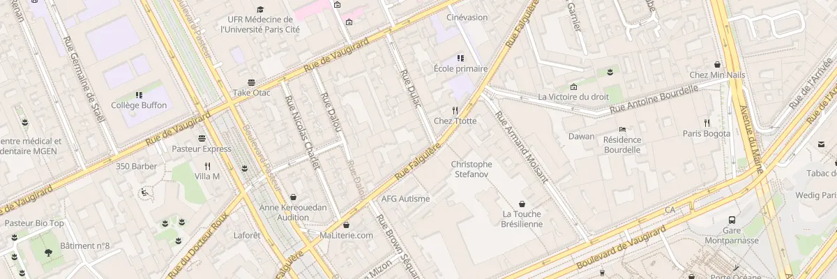 Plan du 18 Rue Dulac à Paris 15e Arrondissement